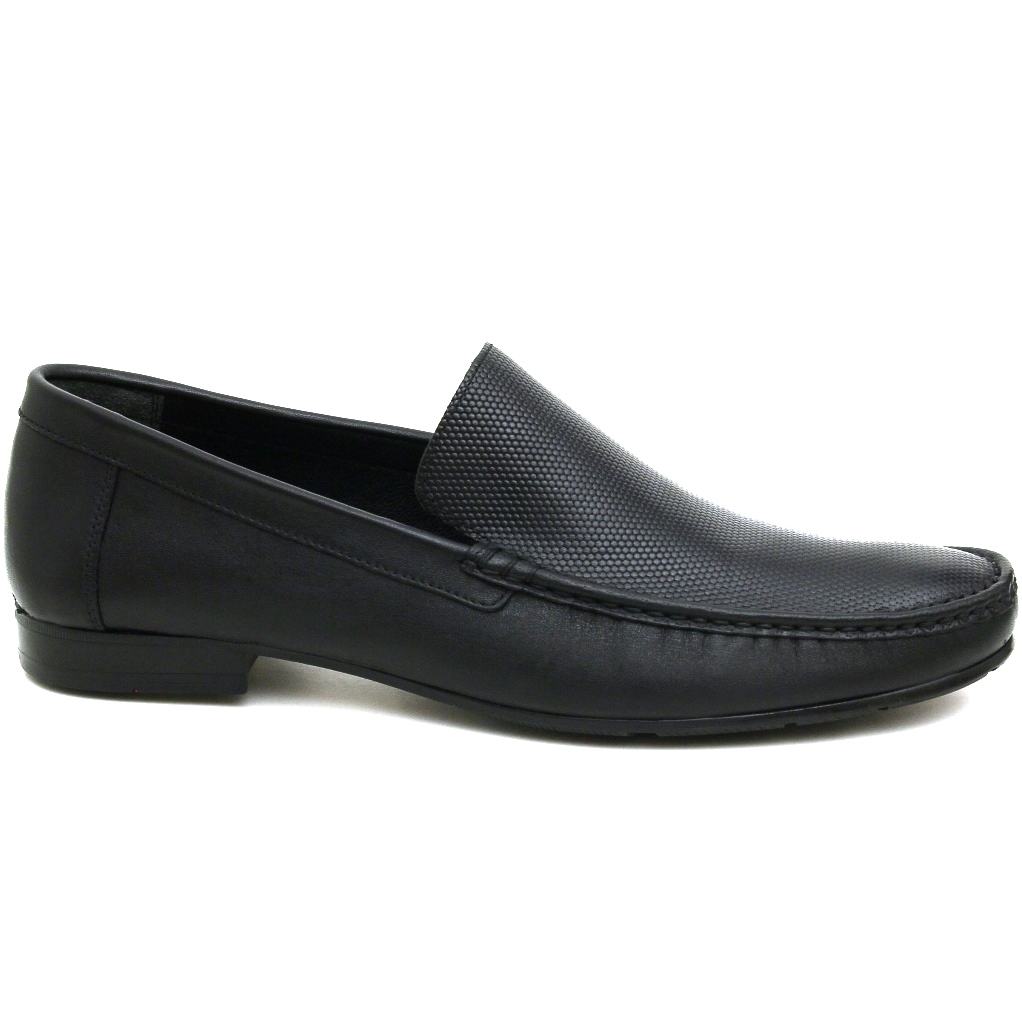 Мокасины кожаные мужские R757-1183 чёрные