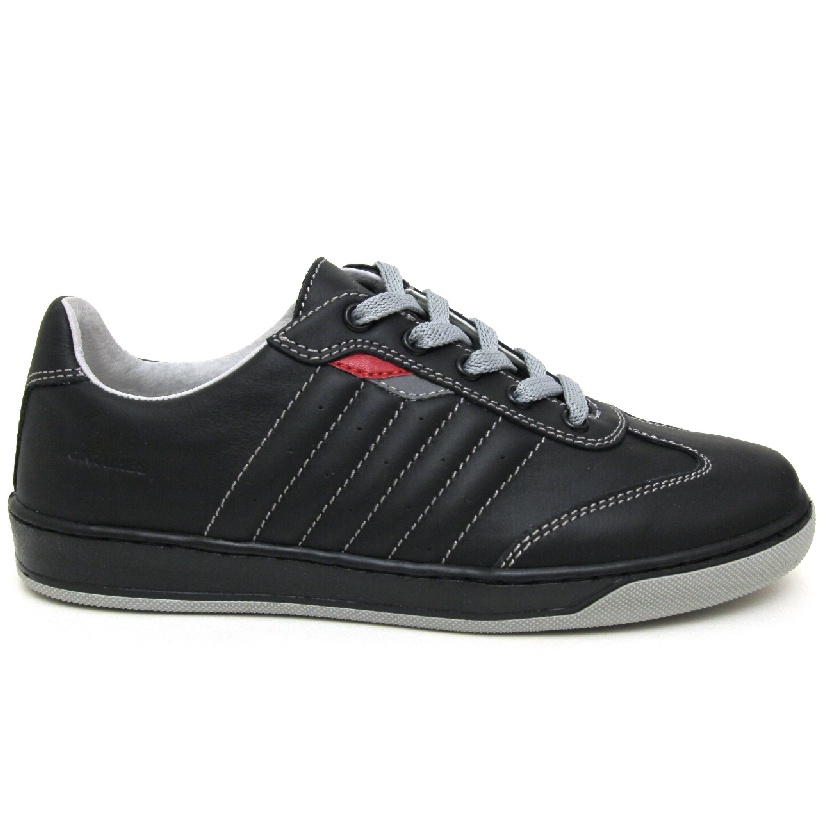 Кроссовки Bit Bontimes D1110-black кожа-текстиль чёрные