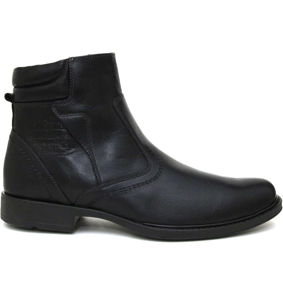 Сапоги мужские LeMar 1002G-25 кожа-мех черные